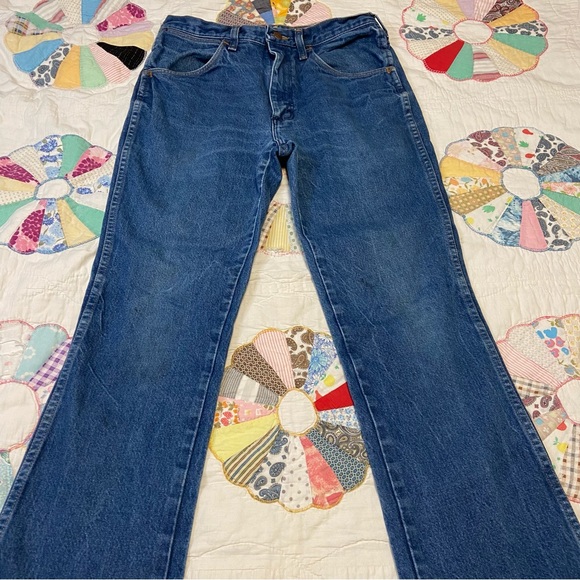 90s Wrangler jeans 935NAV raw hem 33x26.5 - Picture 8 of 12